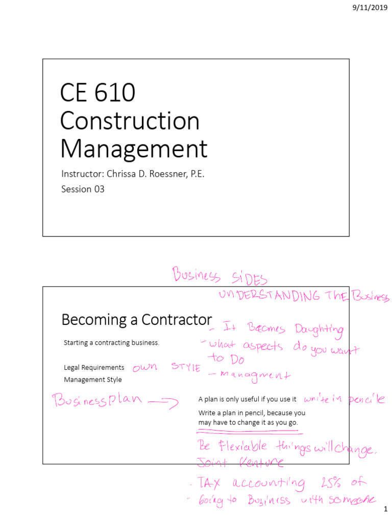 CE+610+Week+03A Business | PDF | Partnership | Corporations