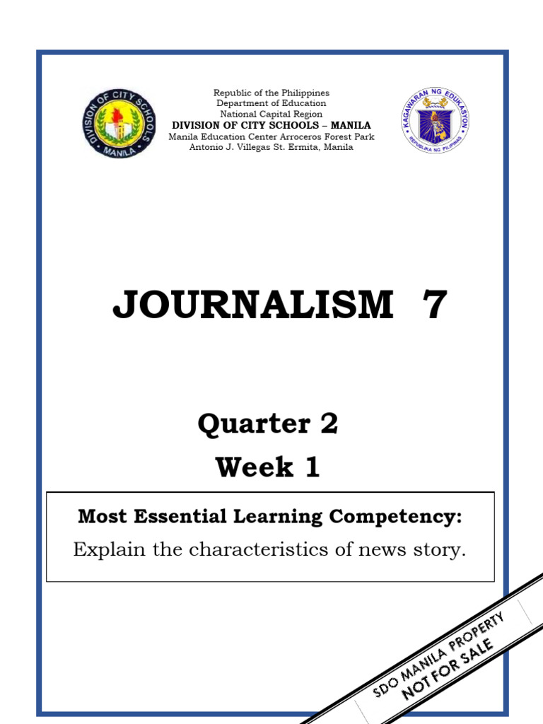 Journalism 7 q2 Mod1 | PDF