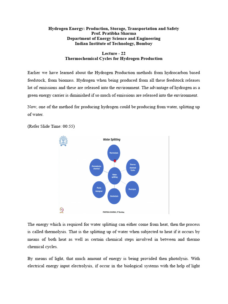 Hydrogen Production Techniques | PDF | Redox | Hydrogen