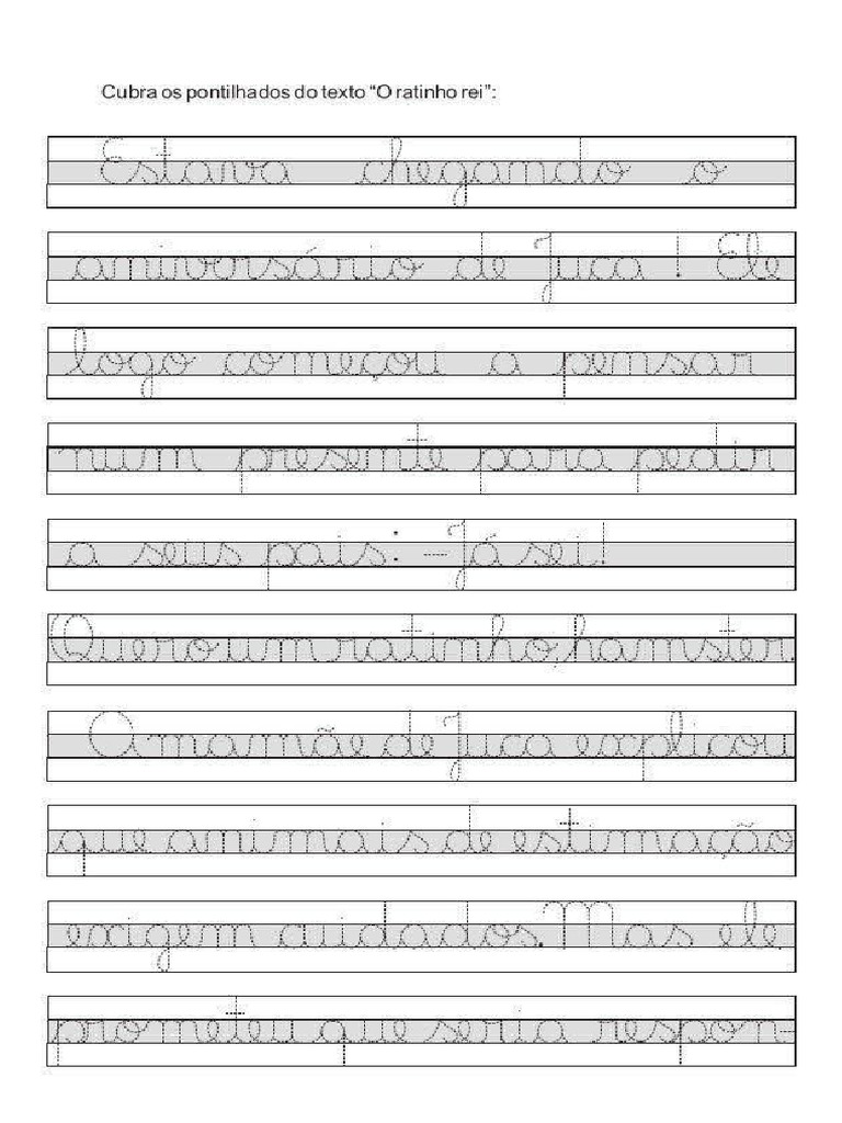 Atividade Caligrafia 5 Ano | PDF
