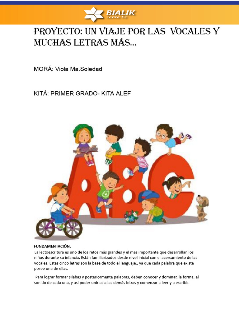 Un Viaje Por Las Vocales, Sole ? | PDF