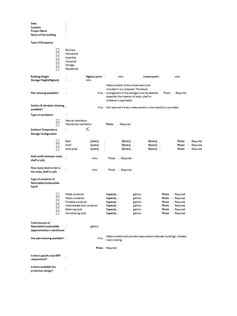 Warehouse Checklist | PDF