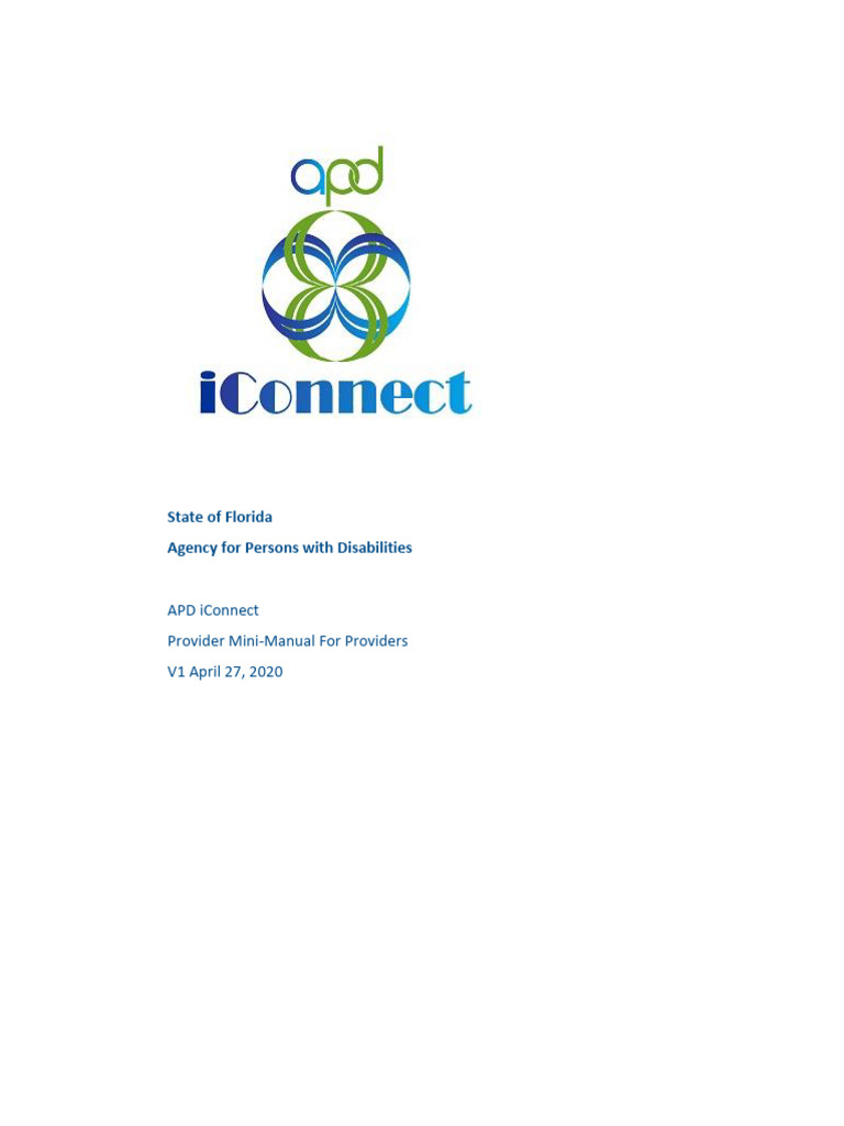 APD iConnect Provider Mini-Manual | PDF | Menu (Computing) | Login
