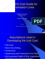 Draft Unit Cost Guide For Transmission Lines