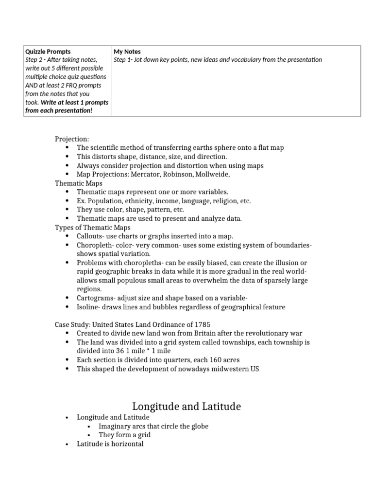 Chapter 1 Active Notes | PDF | Latitude | Social Science