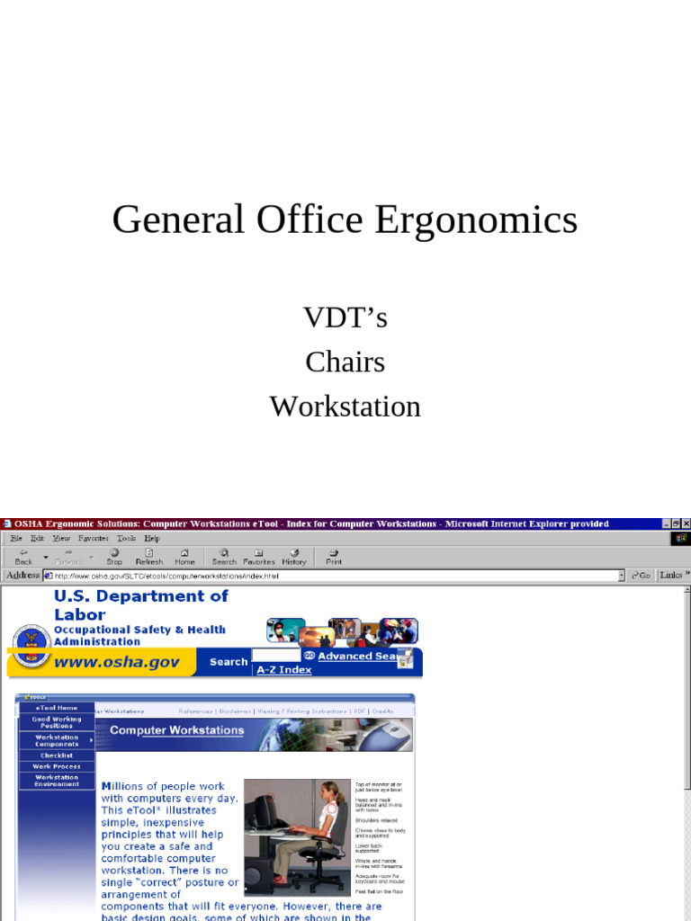 Essential Office Ergonomics Guide | PDF | Chair | Computer Keyboard