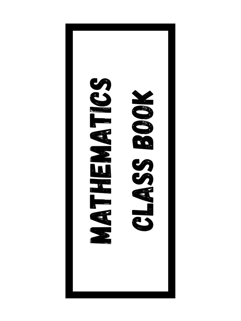 Mathematics class book pdf
