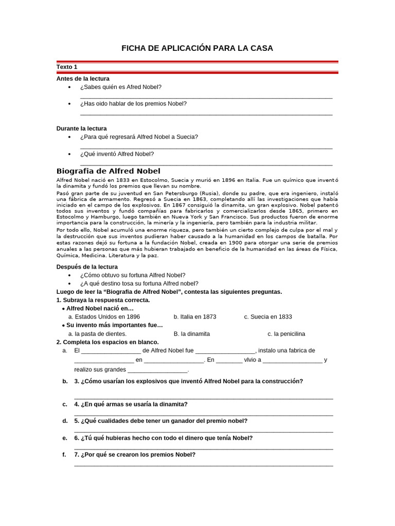 Ficha de Aplicación para La Cas2 | PDF
