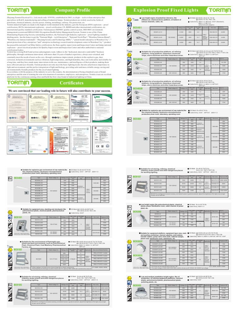 2024 TORMIN Ex Proof Light Brief Catalog - Compressed | PDF