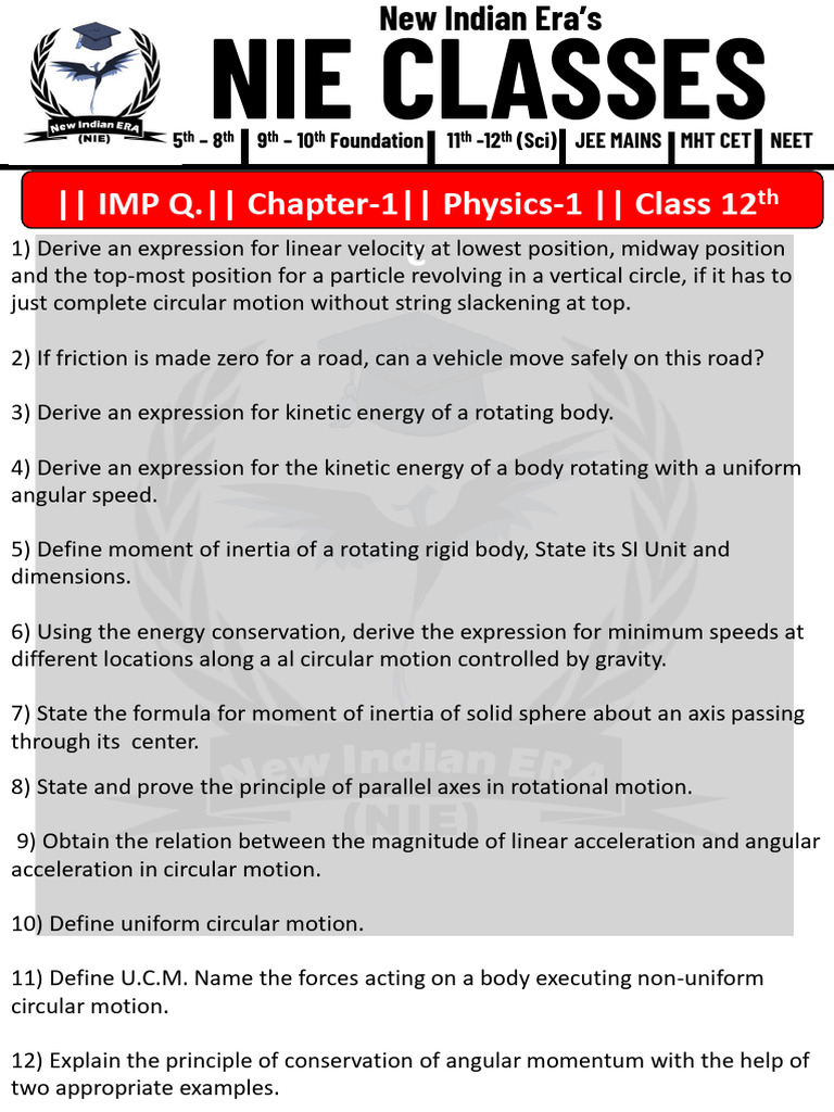 Imp Chapter 1 Phy Pdf