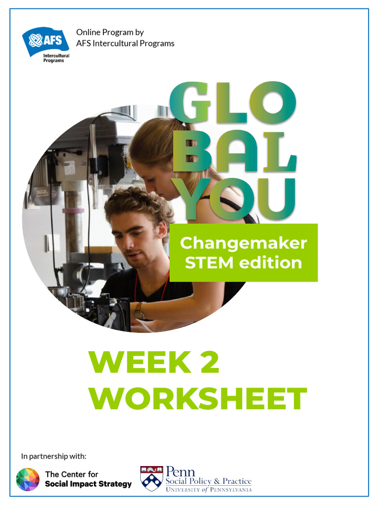 2022+AFS+Global+STEM+Changemakers+_+Worksheet+WEEK+2 | PDF