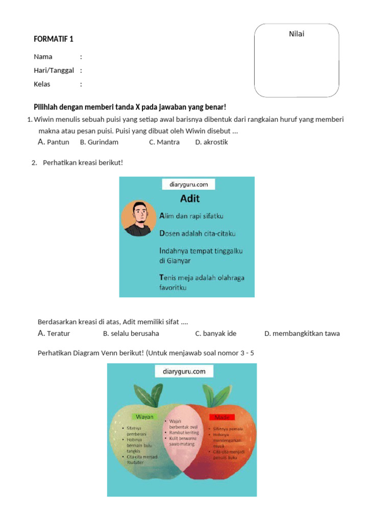 Formatif 1 b indo pdf