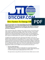 Five Factors to Energy Efficiency