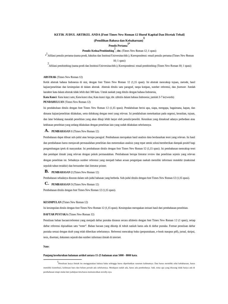 Penulisan Artikel Jurnal | PDF