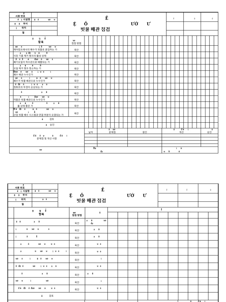 Checksheet Thiet Bi | PDF