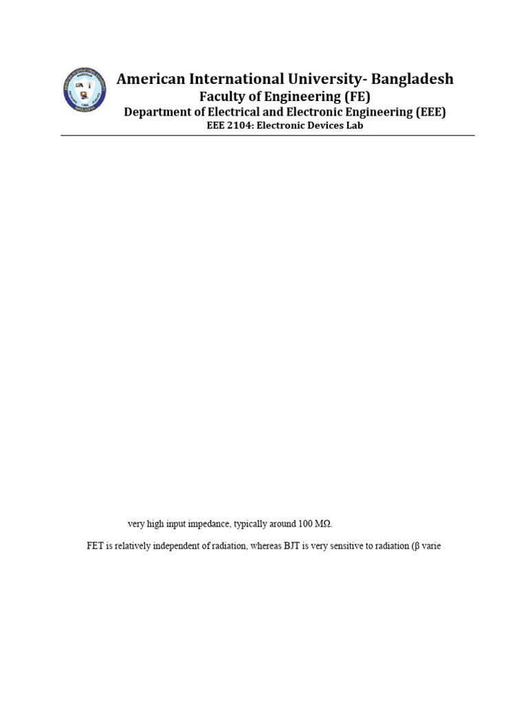 Exp 9 With Value | PDF | Field Effect Transistor | Mosfet