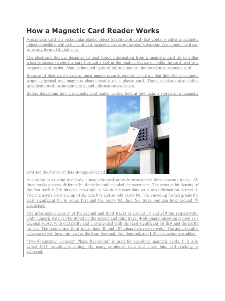 How a Card Reader Works Smart Card Operating System