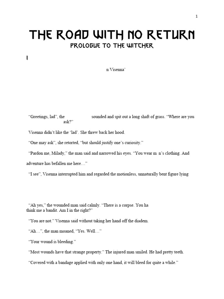 The Road With No Return | PDF