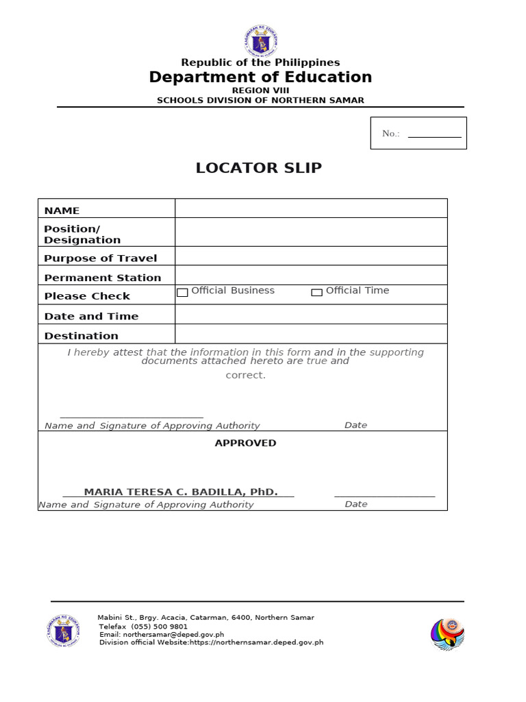 Locator Slip | PDF