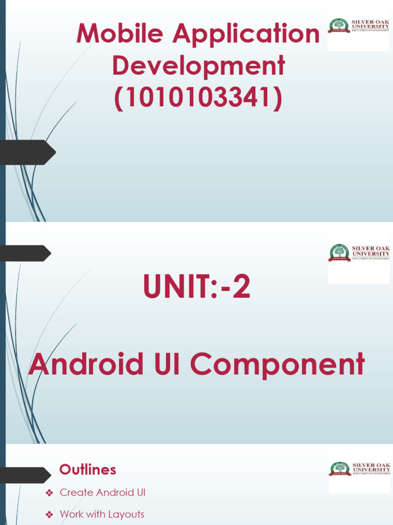 Unit-2 Android UI Elements | PDF