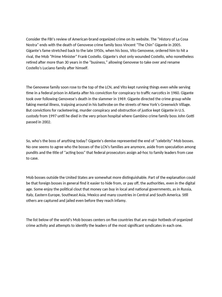 Mafia | PDF