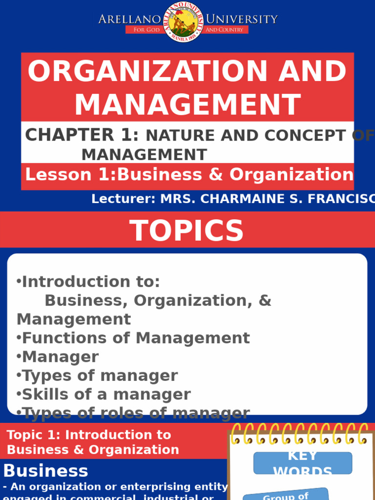 Lesson 1 Definition And Function Of Management Pdf