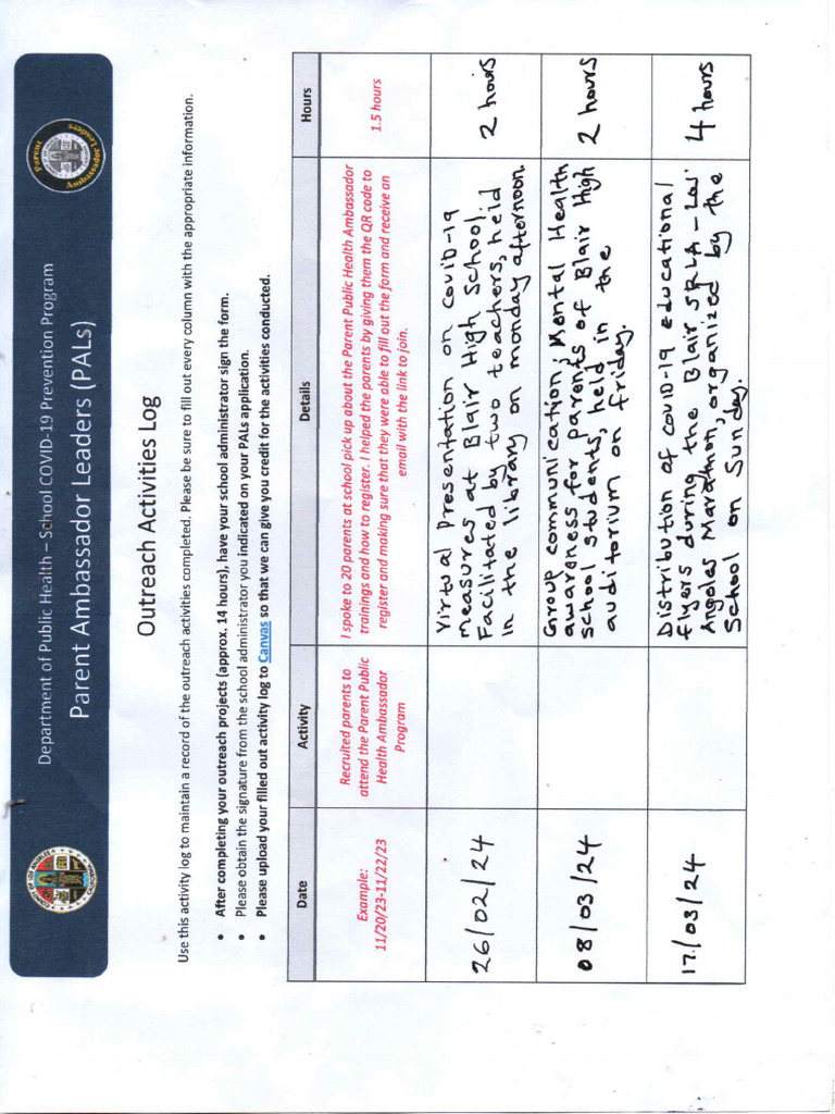 Outreach Activities 1 Pdf