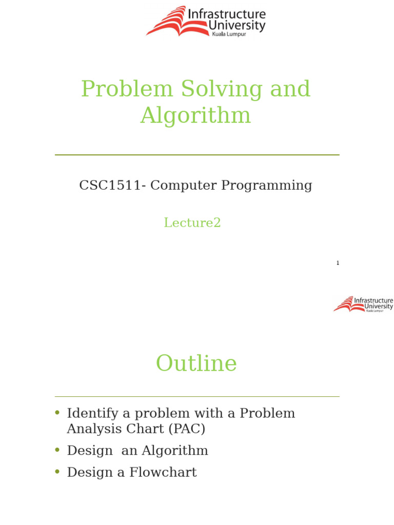 Lecture2 - Problem Solving and Algorithm | PDF