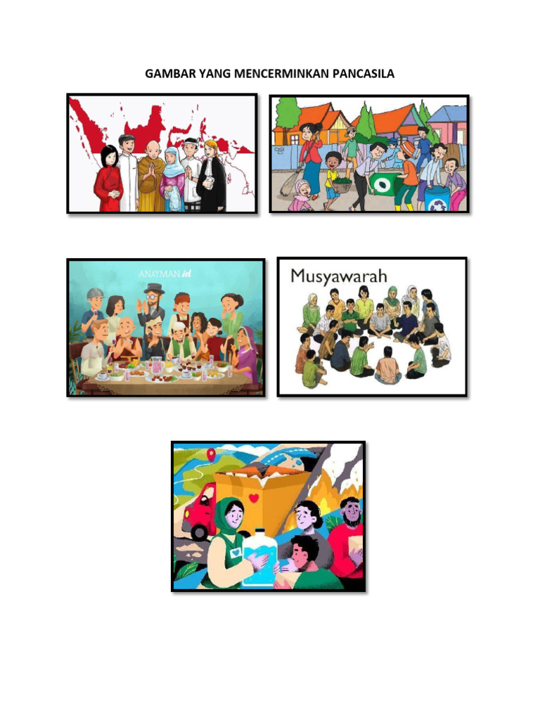 GAMBAR YANG MENCERMINKAN PANCASILA - Shamira | PDF
