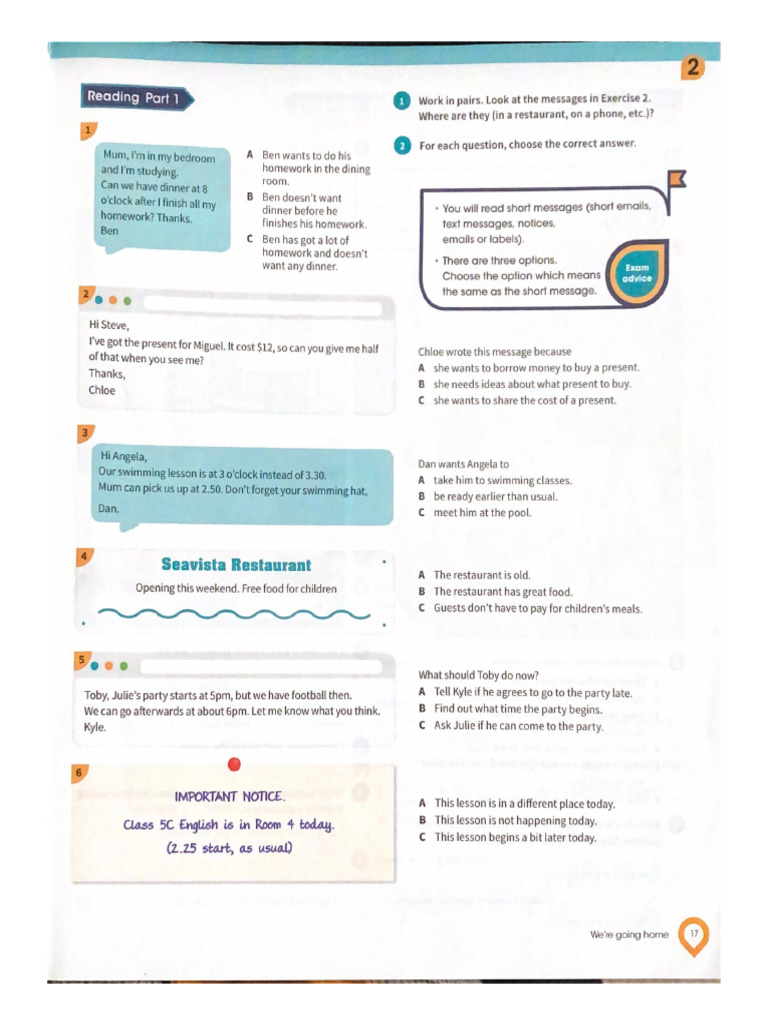 Reading Part 1 | PDF