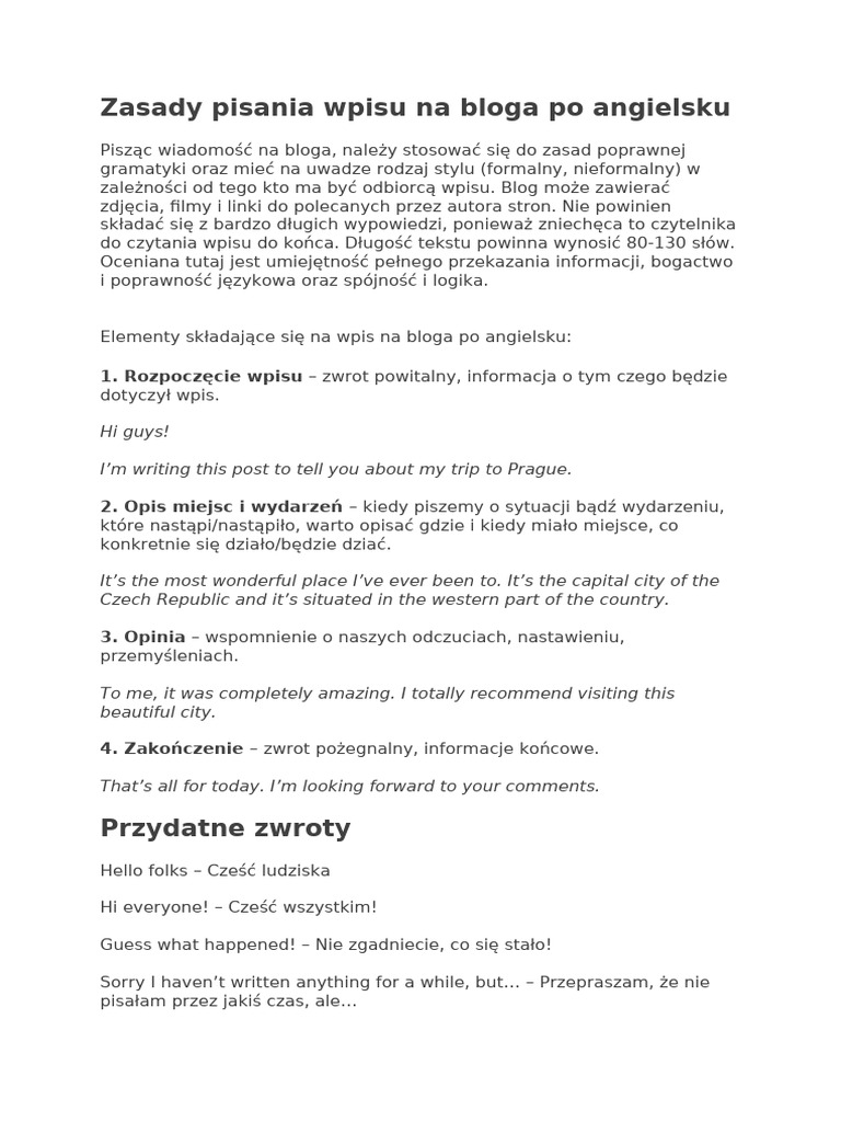 Wpis Na Bloga | PDF