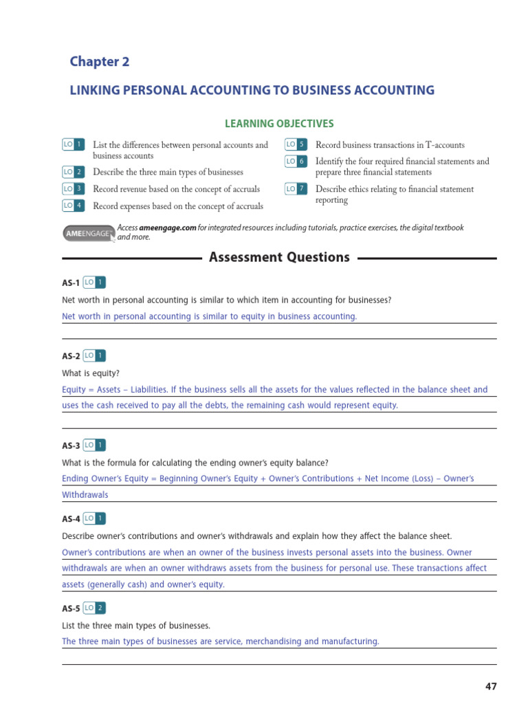 Kap 1 5th Workbook Te CH 2 | PDF | Equity (Finance) | Expense