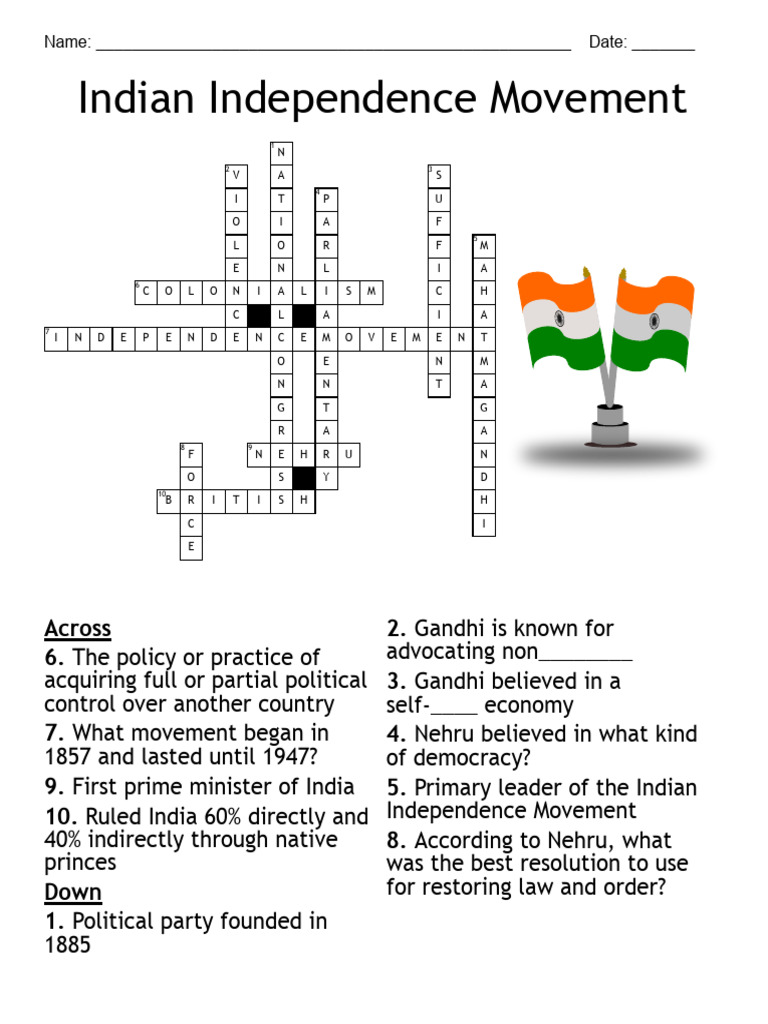Indian Independence Movement Answer Key | PDF