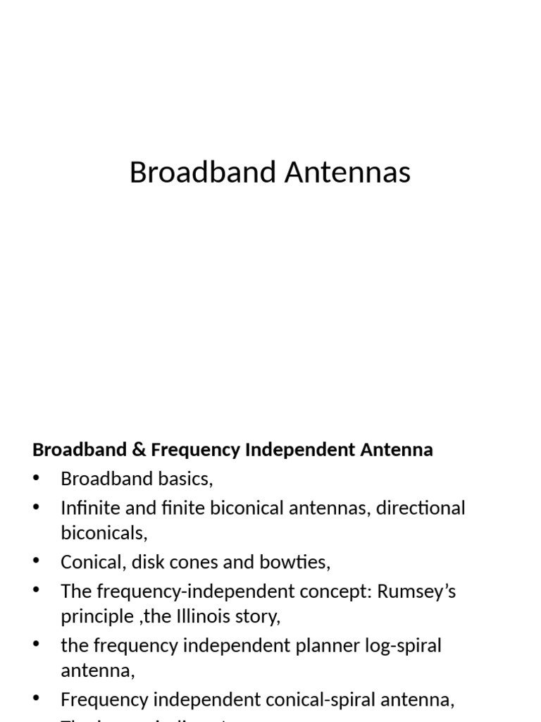 Broadband Antennas 1 | PDF