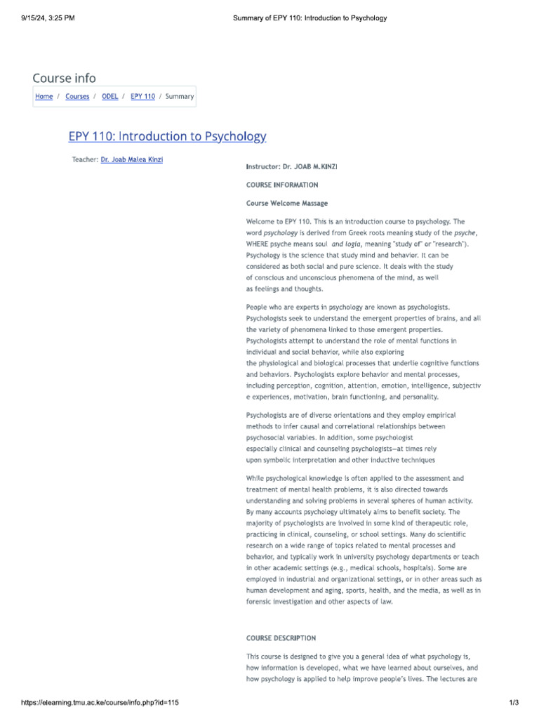 Psycology | PDF