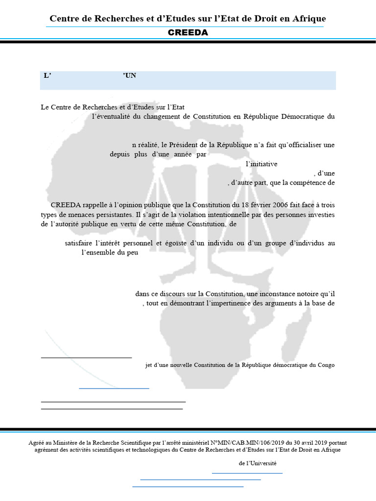 Note Juridique 002-2024 CREEDA Inopportunité de Changement de ...