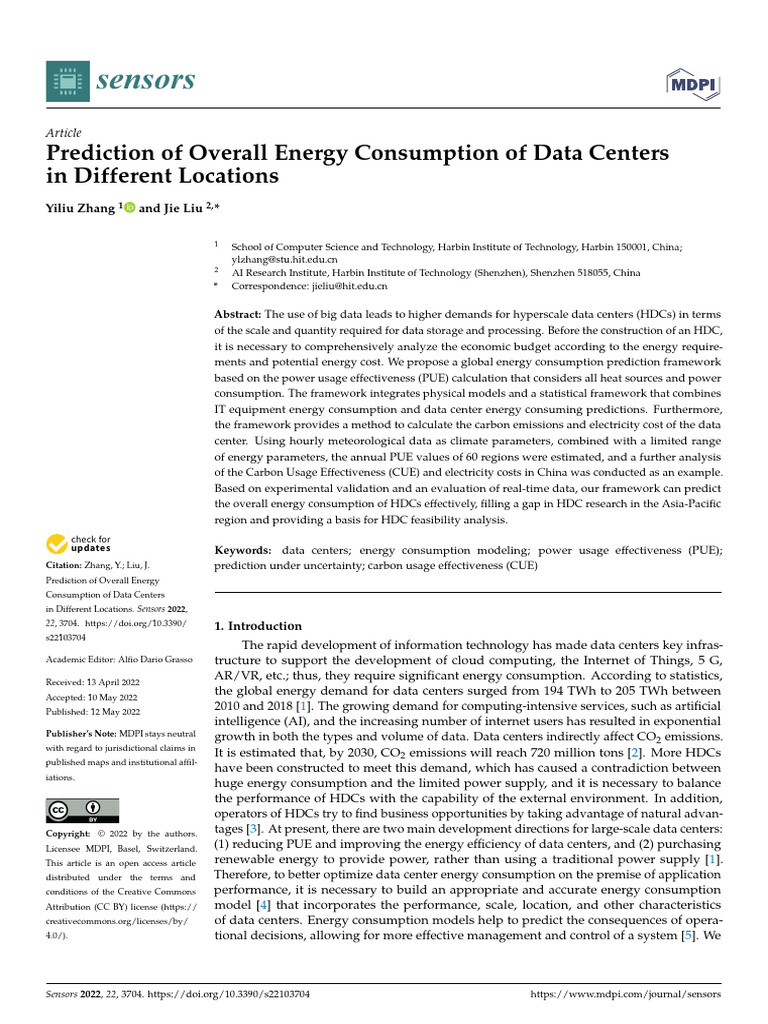 Prediction of Overall Energy Consumption | PDF