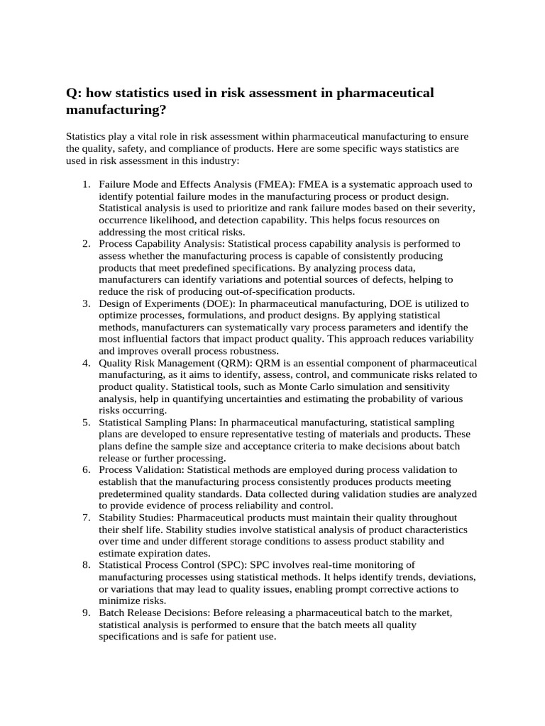 Stat in Risk Assessment | PDF