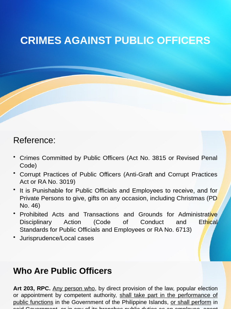 Crimes Against Public Officers Pdf