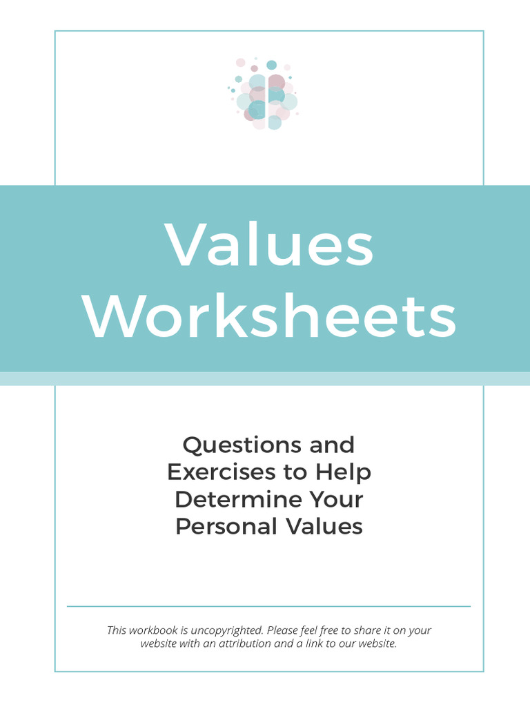 Values Worksheets | PDF