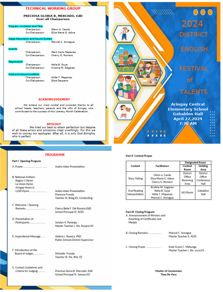 2024 District English Festival Program | PDF