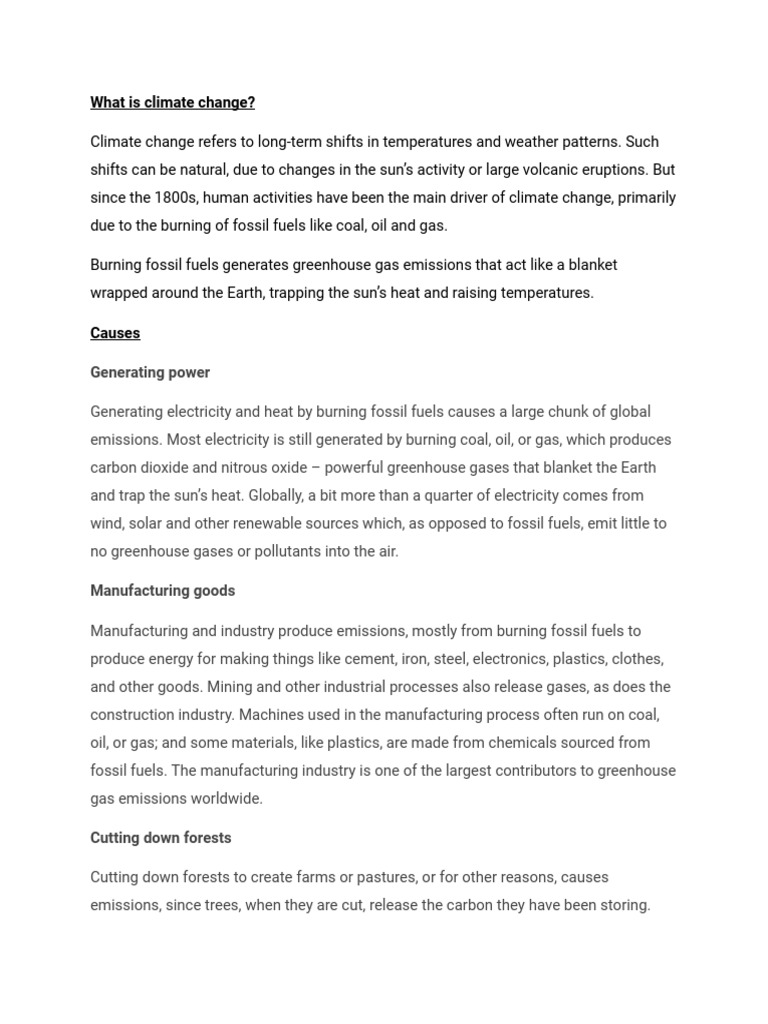 Climate Change | PDF