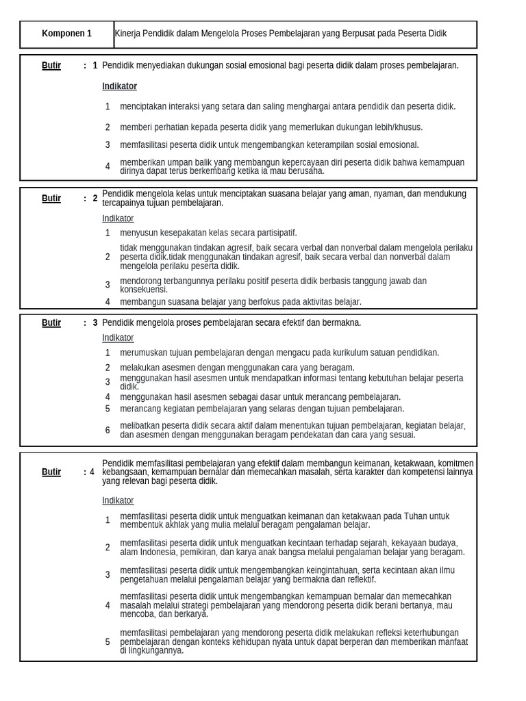 Komponen Instrumen Akreditasi Pdf