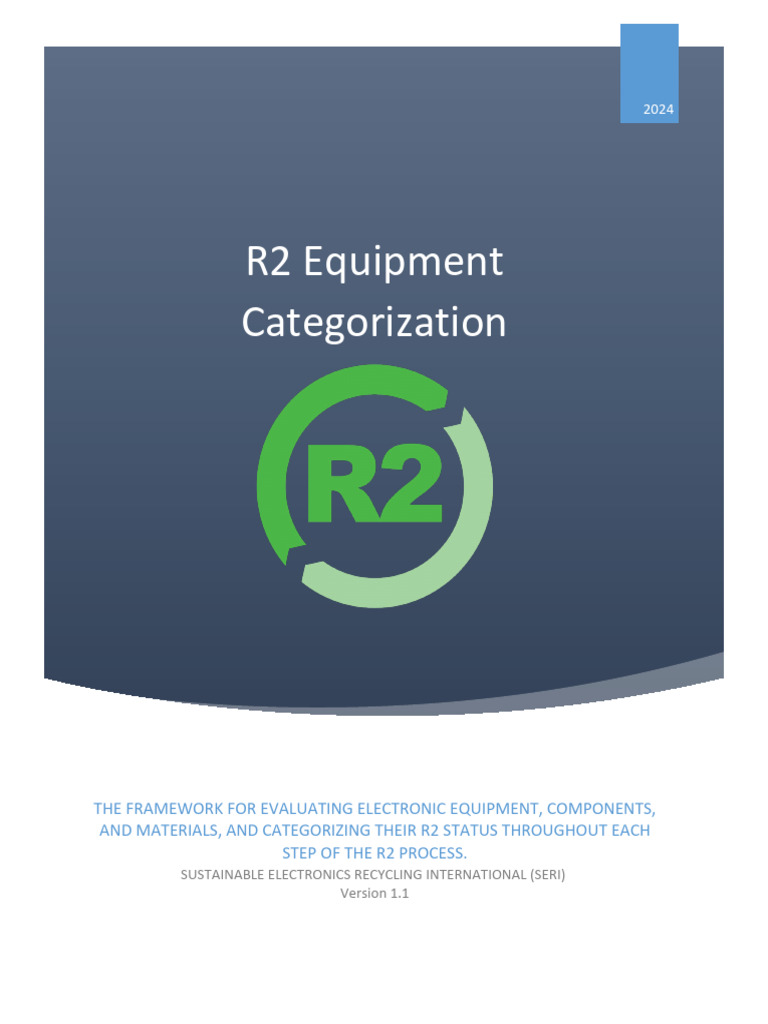 R2 Equipment Categorization (REC) v1.1 | PDF