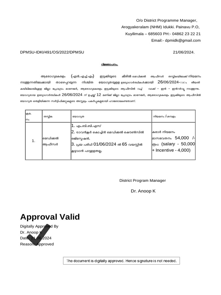 Appointment Notification for Medical Staff | PDF