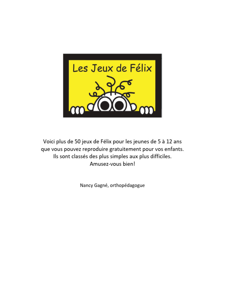 Jeux de Felix | PDF