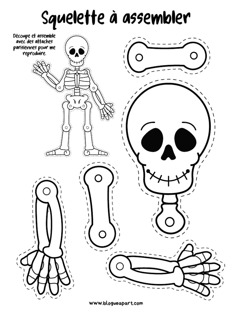 Halloween squelette assembler pdf