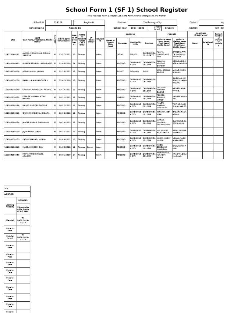 Sf1 2024 grade 6 six balberde 1 pdf