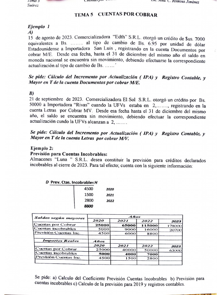 Ejercicio De Contabilidad Ii Pdf
