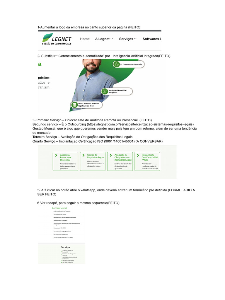 Alterações Legnet | PDF